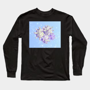 Bright lurid beautiful coronavirus cells Long Sleeve T-Shirt